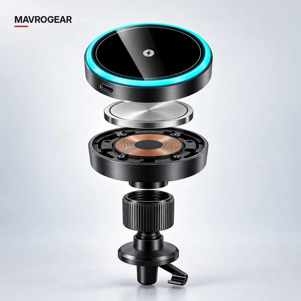 Vue éclatée du chargeur sans fil Essager