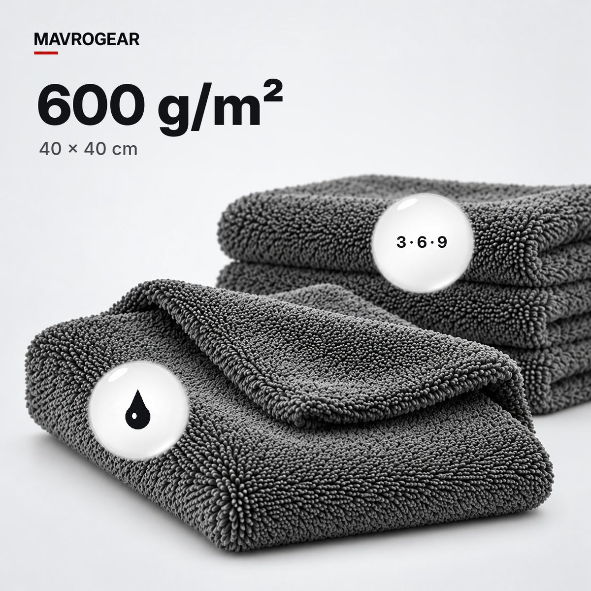 Mikrofaser-Autotücher 600 g/m²